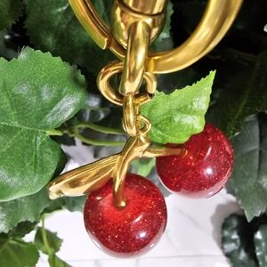 🍒 Charm | Cherry Keychain for a bag purse. Pretty 'CHARM for sale only'